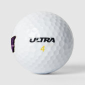 Paarse vlinder monogrammed golfballen (Logo)