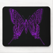 Paarse vlinder mousepad muismat (Voorkant)