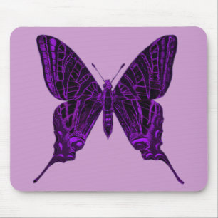 Paarse vlinder mousepad muismat