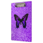 Paarse vlinder op Glitter Klembord (Links)