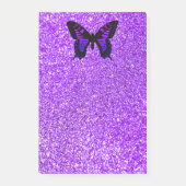 Paarse vlinder op Glitter Post-it® Notes (Voorkant)