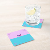 Paarse Vlinder op Pastels Papier Onderzetter (Insitu)