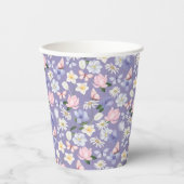 Paarse vlinder papieren bekers (Voorkant)