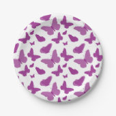 Paarse vlinder papieren bordje (Voorkant)