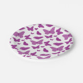 Paarse vlinder papieren bordje (Gekanteld)