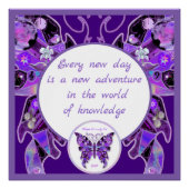 paarse vlinder perfect poster (Voorkant)