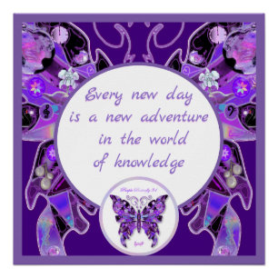 paarse vlinder perfect poster