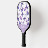 Paarse vlinder pickleball-paddle met eigen naam pickleball paddle (Links)