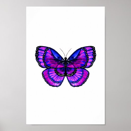 Paarse vlinder poster (Voorkant)