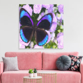 Paarse vlinder Premium verpakt canvas (Insitu (Woonkamer))