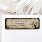 Paarse vlinder  retour adres label (Insitu)