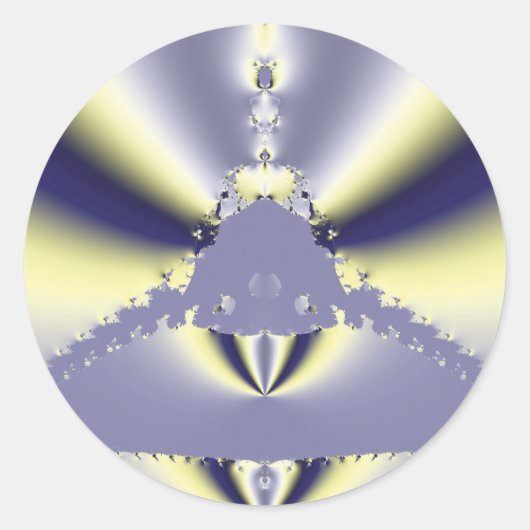 Paarse Vlinder Ronde Sticker (Voorkant)