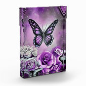 Paarse Vlinder & Rozen Fotoblokken (Links)