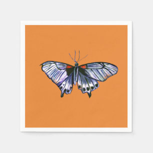 Paarse vlinder servet