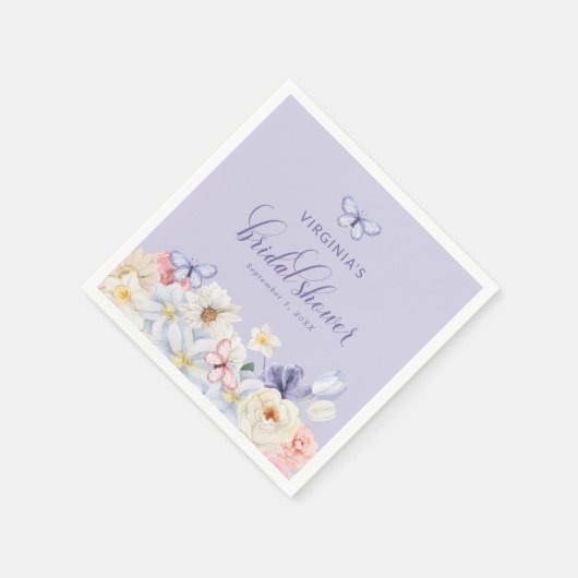 Paarse vlinder servet (Hoek)