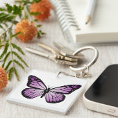 Paarse Vlinder Sleutelhanger (Voorkant Rechts)
