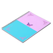  Paarse Vlinder Spiraal Foto Notitieboek (Linkerzijde)