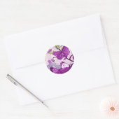 Paarse vlinder Sticker (Envelop)