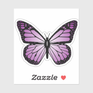 Paarse Vlinder Sticker