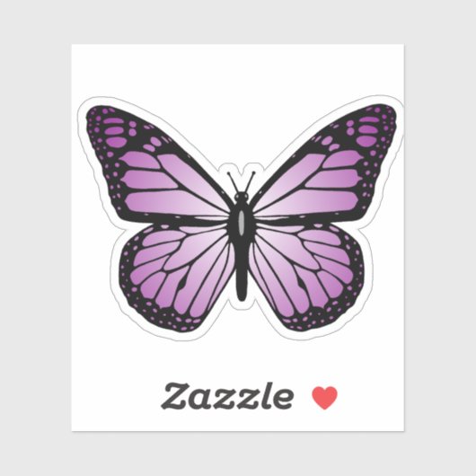Paarse Vlinder Sticker (Vel)