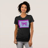 Paarse vlinder t-shirt (Voorkant volledig)