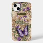 Paarse vlinder taupe en salie kruiden Case-Mate iPhone case (Achterkant)
