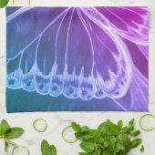 Paarse vlinder theedoek (Gevouwen)