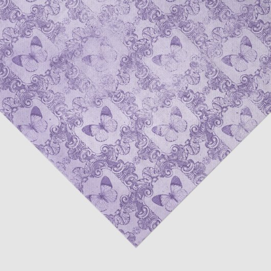 Paarse  vlinder tissuepapier (Detail)