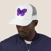 Paarse Vlinder Trucker Pet (In situ)