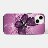 paarse vlinder vectorafbeeldingen iPhone hoesje (Achterkant horizontaal)