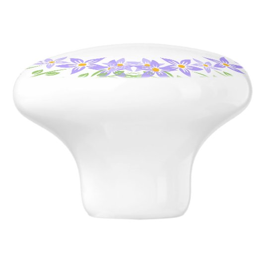 Paarse vlinder verfraaiing keramische knop (Zijkant)