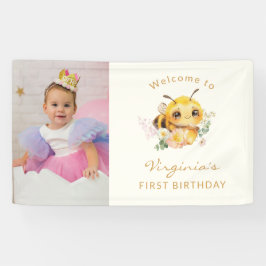 Paarse vlinder verjaardagsbanner spandoek