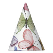 Paarse vlinder verjaardagsfeestje Pet Feesthoedjes (Rechts)