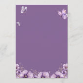 Paarse Vlinder Vind de gast Bingo Game Kaart (Achterkant)