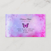 paarse vlinder visitekaartje (Achterkant)