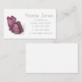 Paarse vlinder visitekaartje (Voorkant / Achterkant)
