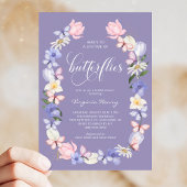 Paarse vlinder Vrijgezellenfeest Kaart