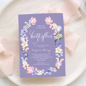 Paarse vlinder Vrijgezellenfeest Kaart