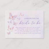 Paarse Vlinder Vrijgezellenfeest Recept Aanvraag Informatiekaartje (Voorkant)