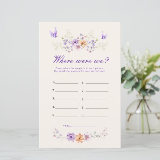 Paarse vlinder waar waren we Vrijgezellenfeest spe (Staand voorkant)