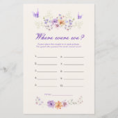 Paarse vlinder waar waren we Vrijgezellenfeest spe (Voorkant)