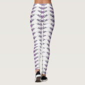 paarse vlinder wit leggings (Achterkant)