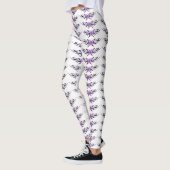 paarse vlinder wit leggings (Links)