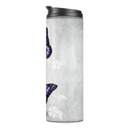Paarse vlinderbloemigen - Aangepast Thermosbeker (Geroteerd rechts)