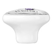 Paarse vlinderbloemigen Aangepaste keramische knob Keramische Knop (Zijkant)