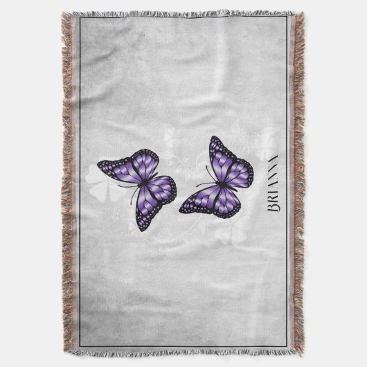 Paarse vlinderbloemigen - Aangepaste schroefdop Deken (Voorkant Verticaal)