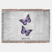 Paarse vlinderbloemigen - Aangepaste schroefdop Deken (Voorkant)