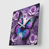 Paarse vlinderbloemigen vierkante klok (Hoek)