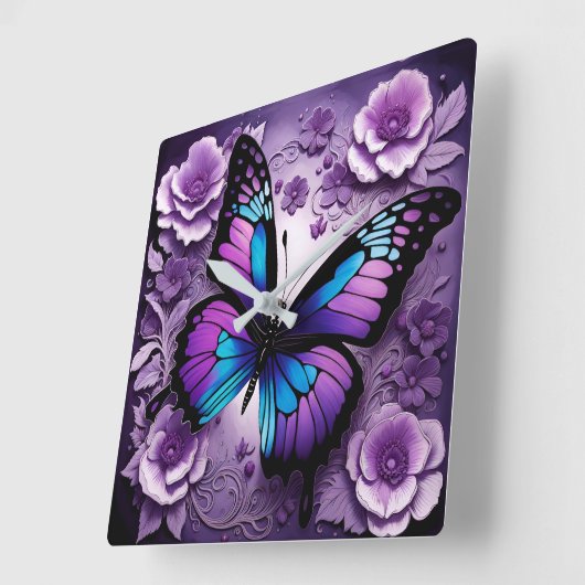 Paarse vlinderbloemigen vierkante klok (Hoek)