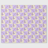 Paarse vlinderbloemkarton - Birthday - verpakkings Cadeaupapier (Vlak)